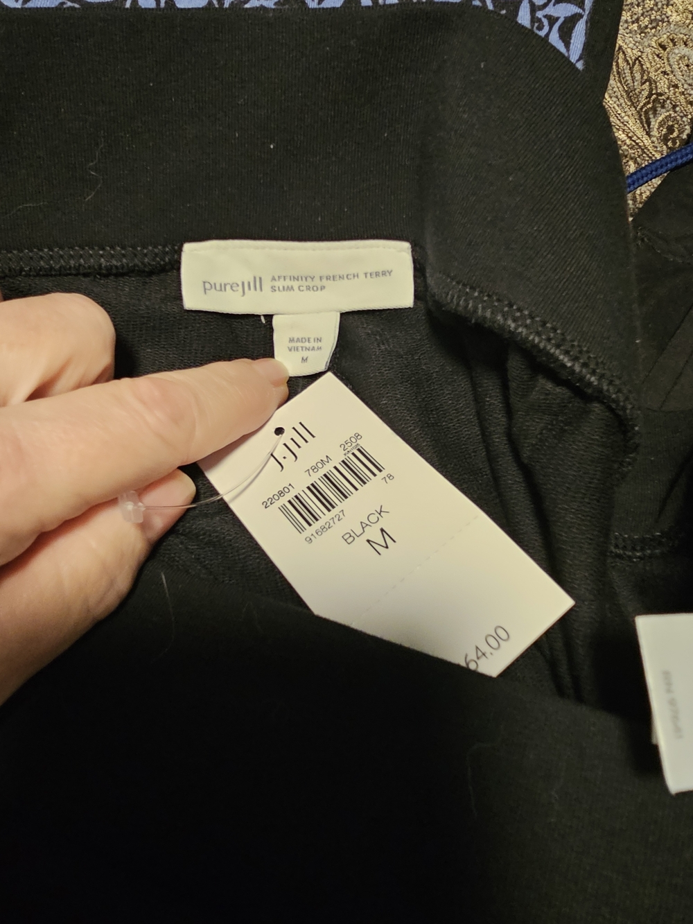 J. Jill Pure Jill Black Pull-On Crops - Picture 4 of 5